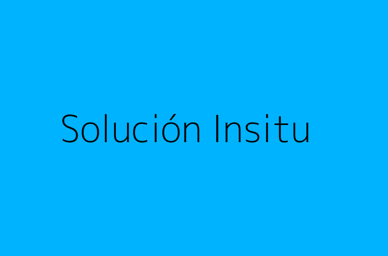 Solución Insitu